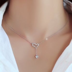 🌕Heart silver necklace